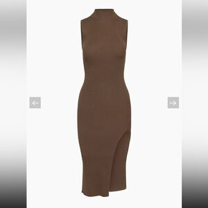 Aritzia Wilfred Alchemy Sleeveless Dress in Cocoa Bean
